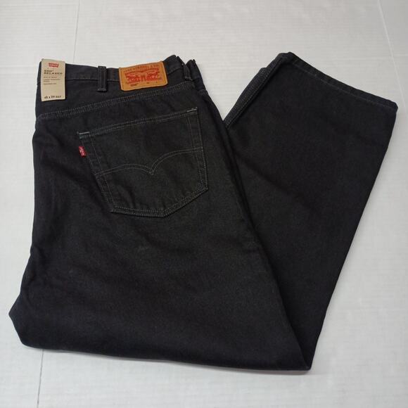 Levi's 550 Relaxed Jeans Men’s Size 46x29 Black 100% Cotton Loose Tapered Leg